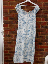 Kleid blau & weiß gerader