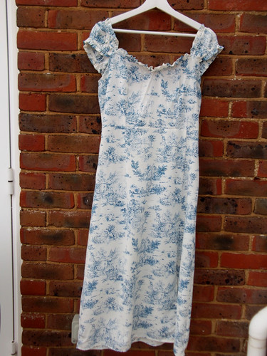 Kleid blau weiß - kleid, &