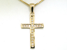 Brillant Anhänger Kreuz 585