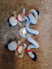 Kinderwagenkette Babydream Blau Babyspielzeug Hase Spiegel