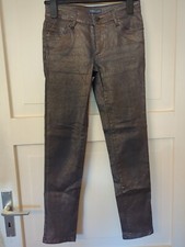 Marie Lund Coppenhagen Jeans Stretch Gr.34 Kupfer Glanz 