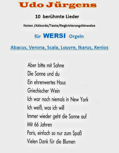 Noten udo jürgens - noten,