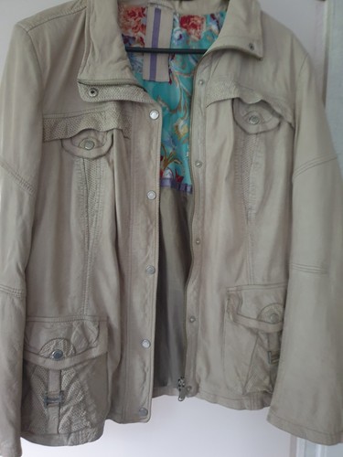 Lamm nappa lederjacke - lamm-nappa, creme
