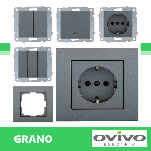 Grano anthrazit steckdosen - grano,