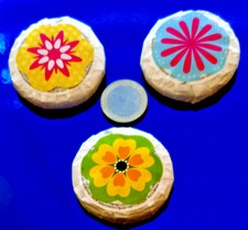 Minkaklecks 3x Gäste-Seife  Mini  15g  4,5cm  Handseife  Kaufladen  BUNT