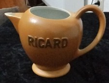 RICARD Keramik Karaffe großer Krug Werbung braun made in France 14x21 Original 