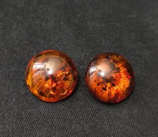 Alte Bernstein Ohrclips 835