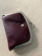 Jerome Leplat Leder  kleine Geldbörse, Geldbeutel Bordeaux Vintage 70-80er Jahre