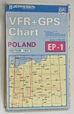 Jeppesen VFR+GPS Flight map of Poland 1:500,000 EP-1 1997