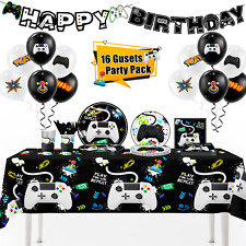 Videospiel Party Zubehör,140pcs Video Gamer Birthday Party Decorations Set