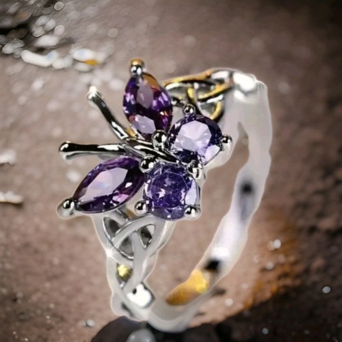 Silberner ring schmetterling - silberner,