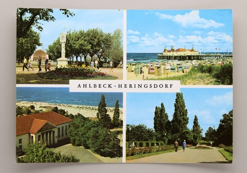 Postkarte seebäder ahlbeck - seebäder,
