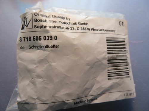 Bosch junkers entlüfter - bosch,