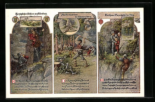 Altenburg sagenszenen am - ak,