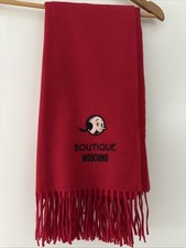 Love Moschino großer Schal / Stola Sattes Rot NP: 120€  100% Merinowolle Neu!