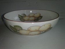 Porzellan Schüssel Salat-/ Obst-/ Dessertschale rund weiß Kartoffelmotiv 25cm.