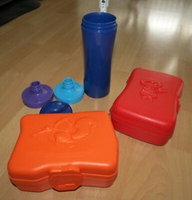 Trinkflasche koziol mit Neoprentasche blau NEU/OVP