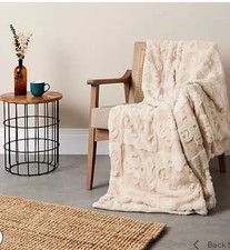 Home Stories Lebkuchen Kuschel Überwurf Creme Neu Luxe Super Weich Weihnachten Festlich