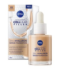 NIVEA Cellular 3in1 Hyaluron Serum Foundation Make-up 03 Dunkel 30ml