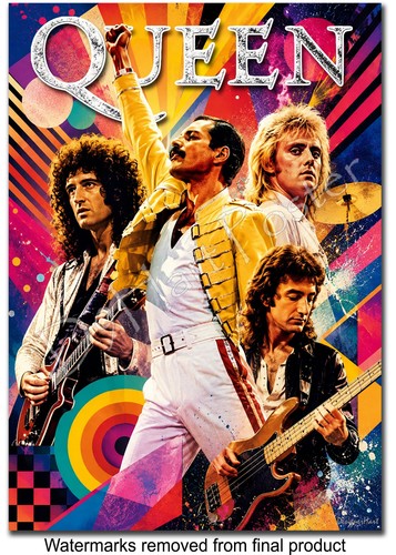 Queen poster starring freddie - queen,