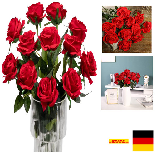 Seidenrosen rot stück - seidenrosen, 12