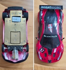 Slotcar Ferrari 488 mit Metall-Fahrwerk Carrera 124 1:24 und BRM Plafit gleichw.
