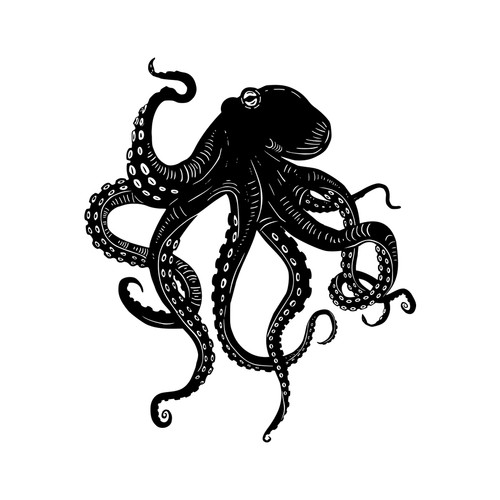 Oktopus temporäres tattoo - oktopus,
