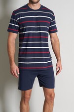 GÖTZBURG Herren Schlafanzug Pyjama kurz Rundhals Klima Aktiv bügelfrei weich