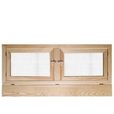 Holzvorderfront für Kaninchenställe - Kleintierställe mit Pendel - 126 cm
