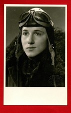 3 Portraits Luftwaffe Flieger Stahlhelm mit Patch Fliegerbrille in Pilsen 1942