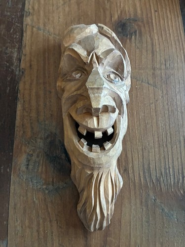 Alte kleine holz maske - kleine,