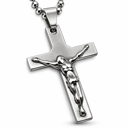 Kreuz anhänger edelstahl - kreuz,