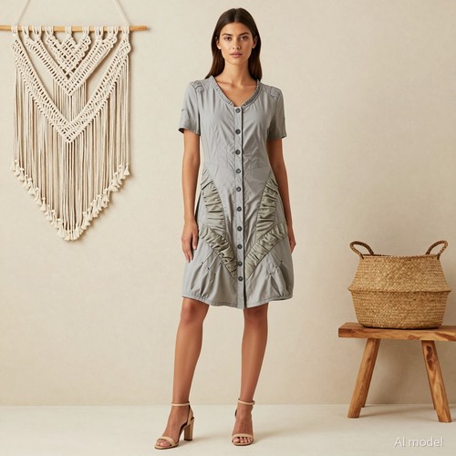 Biba lagenlook knielang kleid - lagenlook,