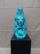 abstrakte Büste aus Keramik 