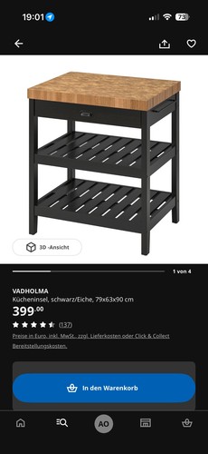 Vadholma ikea küchenblock - vadholma,