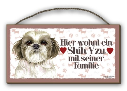 Shih tzu holzschild - shih,