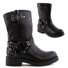 Damen Stiefel niedrig Biker
