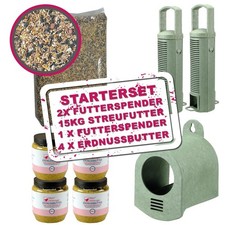 Wildvogel Streufutter Erdnussbutter Starter Set - inkl. Spender, ohne Gentechnik