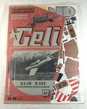 Orig. alter Geli Technischer Modellbogen Nr. 49 - Zlin Z-526 - 1:33