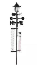 Solar Wetterstation 5in1 Flame Regenwasser Skala Windfahne & Windstärke Weltbild