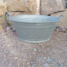 alte Zinkwanne Oval, Deko 