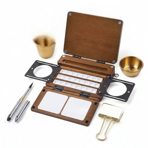 Malkasten mit mischpalette - malkasten,