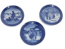 Vintage Sammel Teller Set Hans H. Hansen Royal Copenhagen 1978 - 1979 - 1980