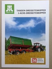 PRONAR Tandem 3-Achs Dreiseitenkipper Kipper Prospekt Traktor Bulldog Schlepper