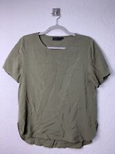 Damen - Bluse - kurzarm - TIGHA - khaki - grün - gebraucht - Gr. 38 - #B2