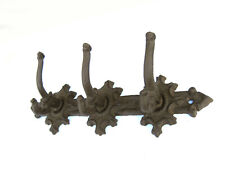 Kleine Garderobe Gusseisen 3 Haken Doppelhaken 25 cm Wandgarderobe Kleiderhaken