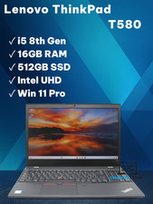 Lenovo ThinkPad T580 i5-8350u 16GB RAM 512GB SSD Intel UHD 15,6" FullHD Win11