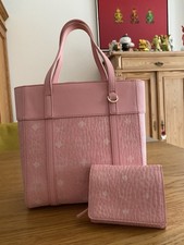 MCM Aren Shopper in Blossom Pink  + passende Börse. TOP!