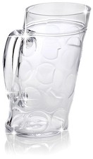 Bayerischer Masskrug beschwipst - Maß aus Kristallglas - Neutral mit Gravurfeld