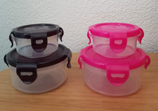 4 Lock Lock Dose 100ml / 300 ml Pink / Aubergine Dosen-Set